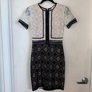 Mystic•Los Angeles Black & White Lace Dress size small